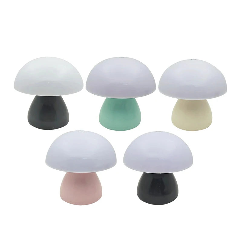 Mushroom LED Night Lamp – Touch & Rechargeable
