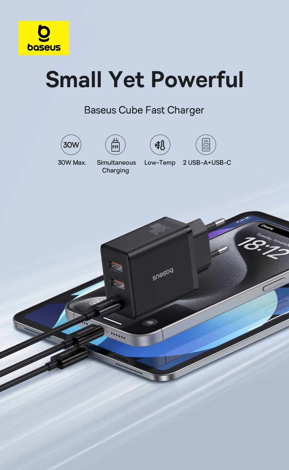 Baseus 30W USB-C Fast Charger – PD3.0