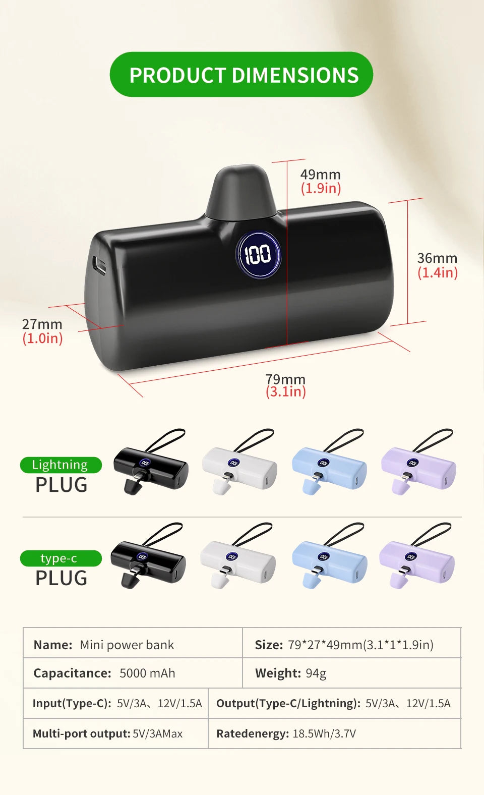 Fast Charge Portable Power Bank