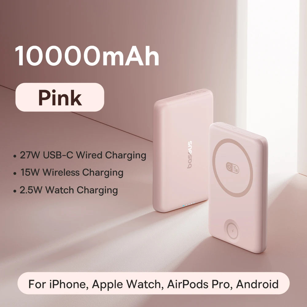 10000mAh Baseus Power Bank – Magnetic, Up to 27W
