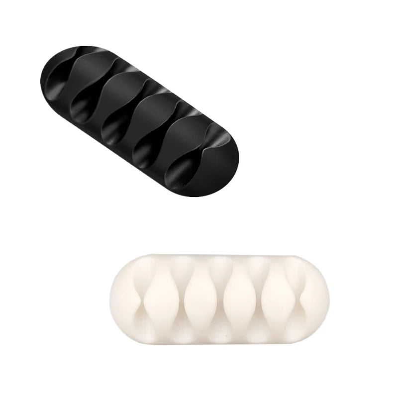 Silicone USB Cable Organizer Clip – Adhesive Cord Holder for Desk & Home