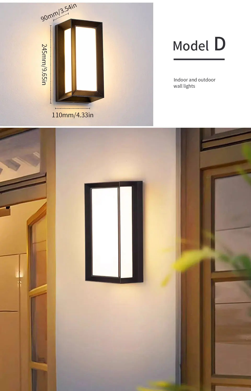 Outdoor Wall Light – Modern LED, AC110-220V, Sensor