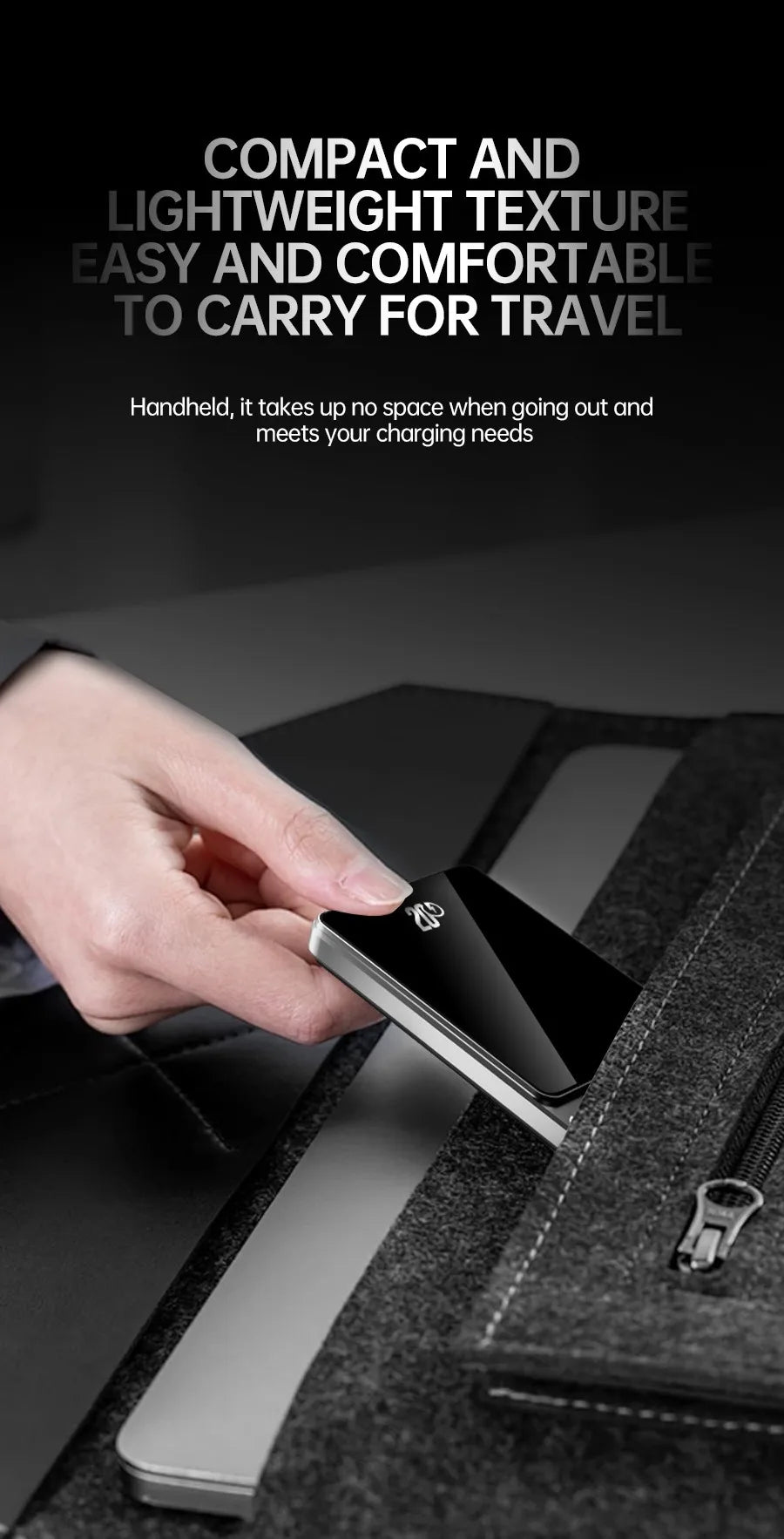 Ultra-Slim Magnetic Power Bank – 10,000mAh Fast Wireless Charge