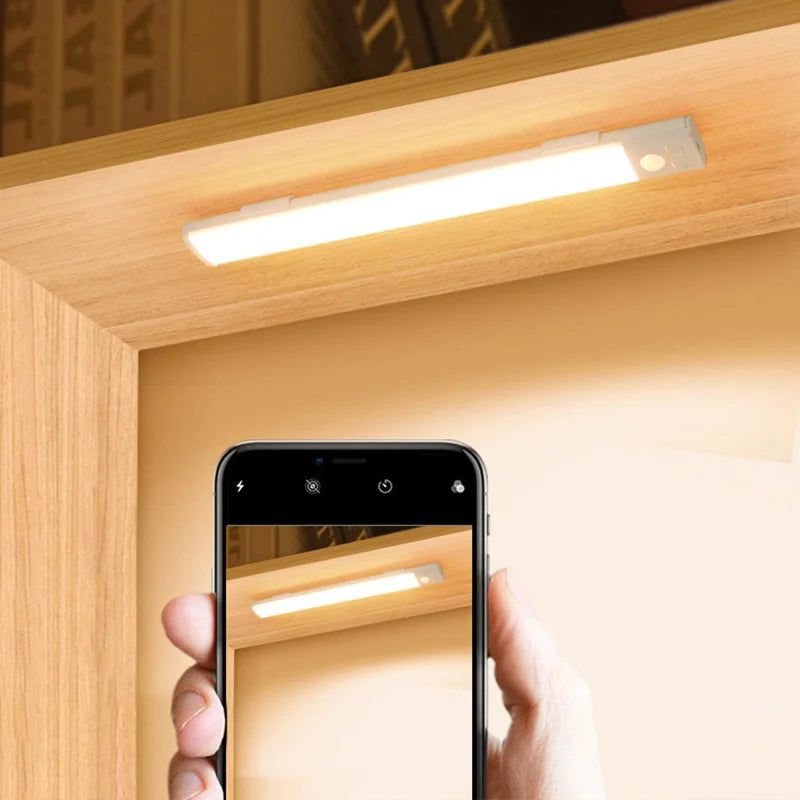 Wireless Rechargeable LED Motion Cabinet Light – Minimal Under-Shelf Lighting