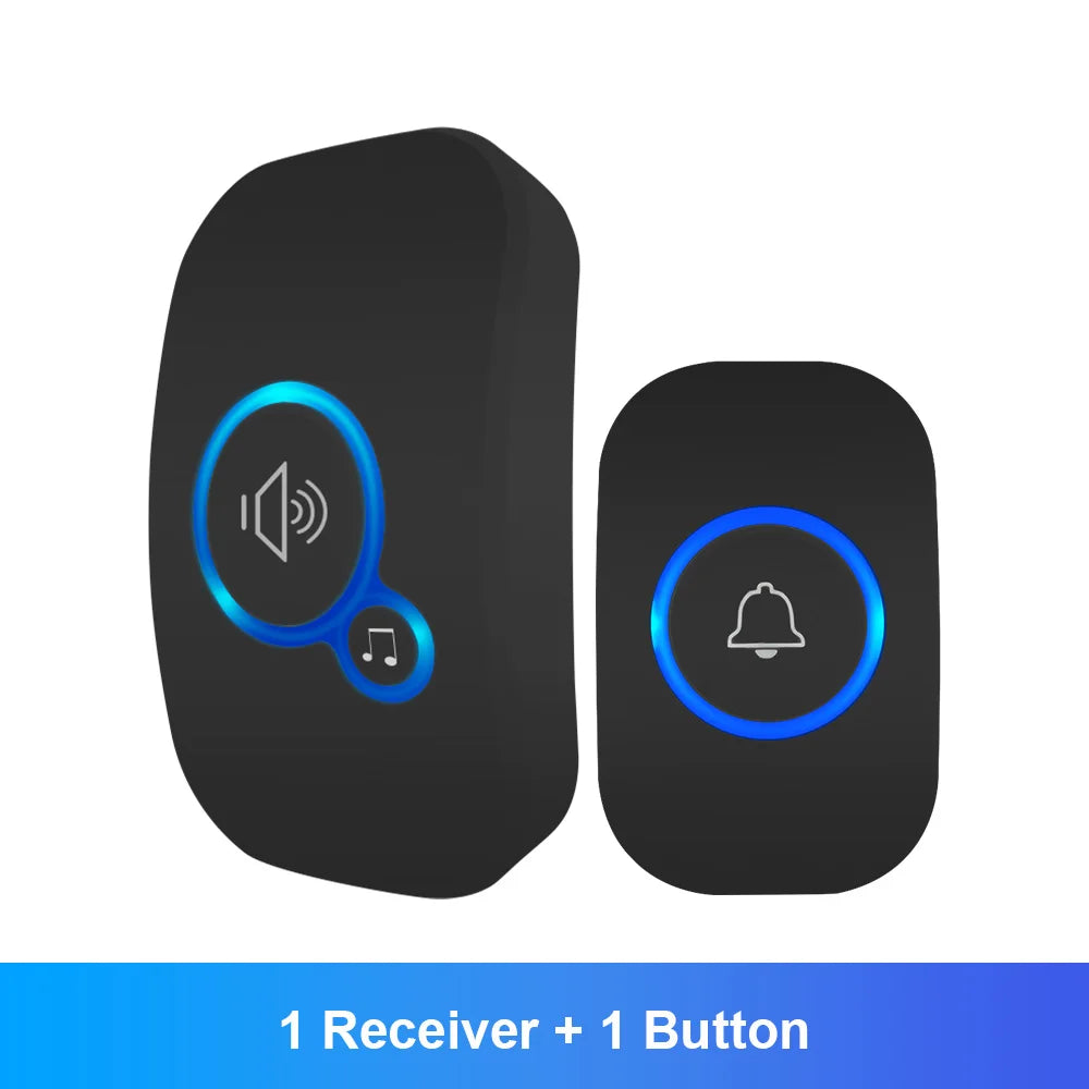 FULLHOUSE Wireless Doorbell Kit – Waterproof Door Chime with Plug-In Receiver & Push Button