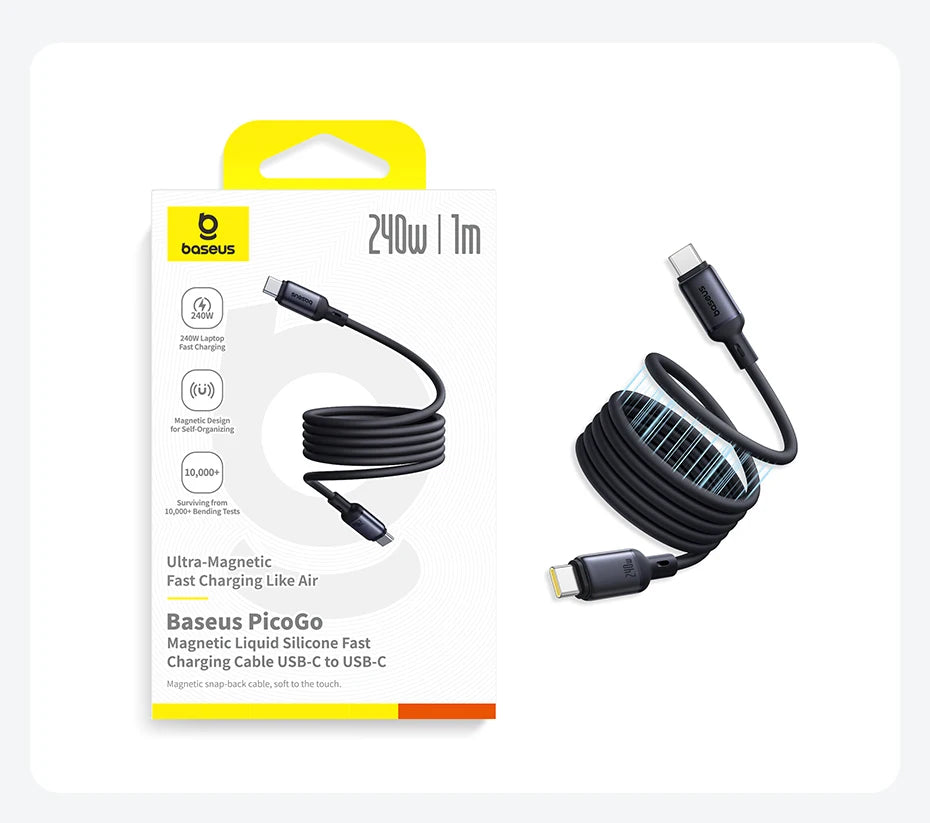 Baseus Picogo 240W Magnetic USB-C Fast Charging Cable