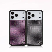 Wildflower 3D Flash Drill Magnetic Phone Case for iPhone 15–17 Series – Orchid Clown Pattern
