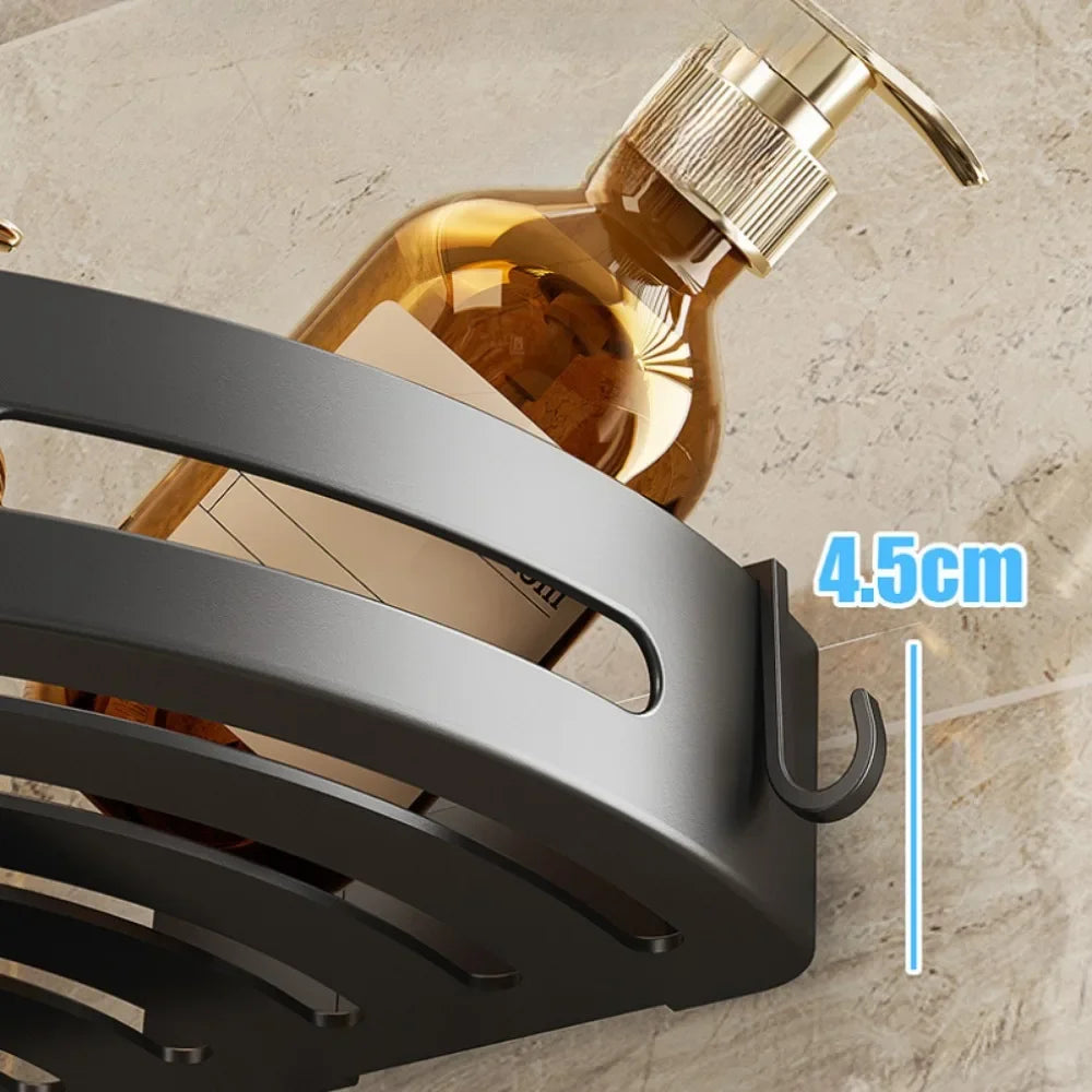 No-Drill Bathroom Shelf – Wall Corner Organizer for Shower & Storage