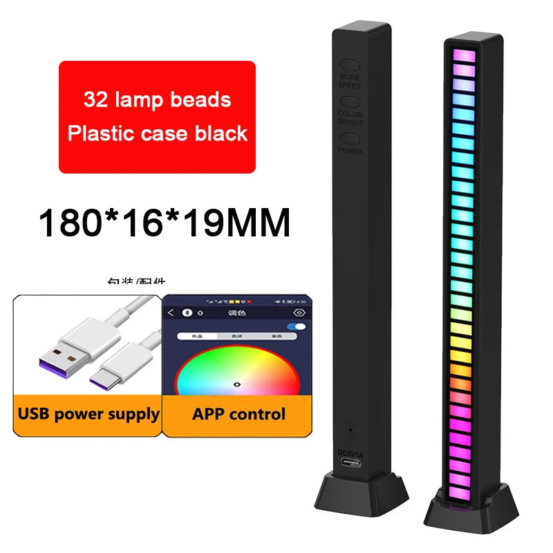 RGB LED Strip Desktop Light with Sound Control
