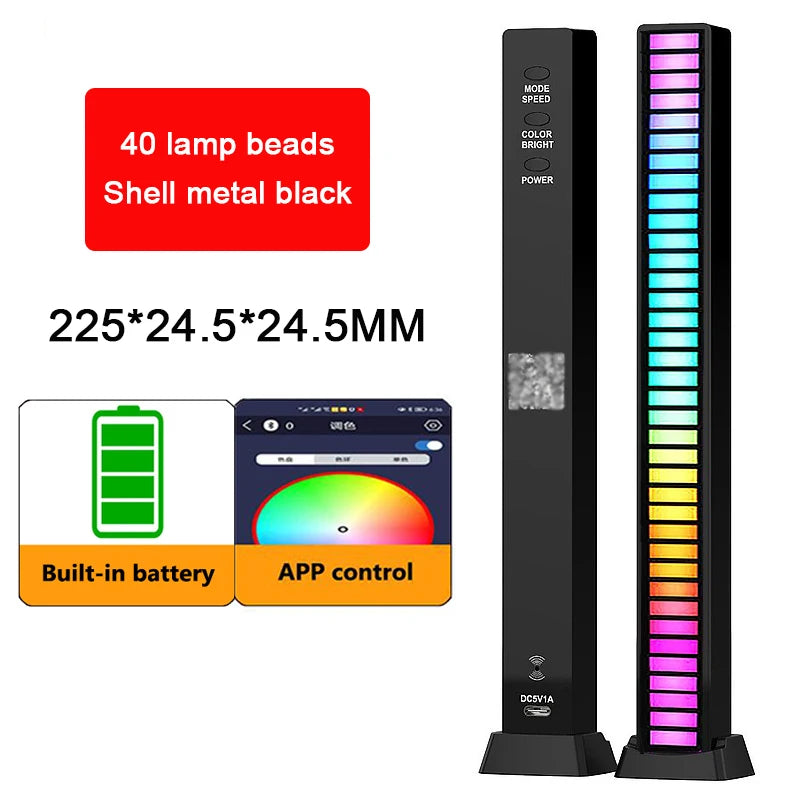 RGB LED Strip Desktop Light with Sound Control