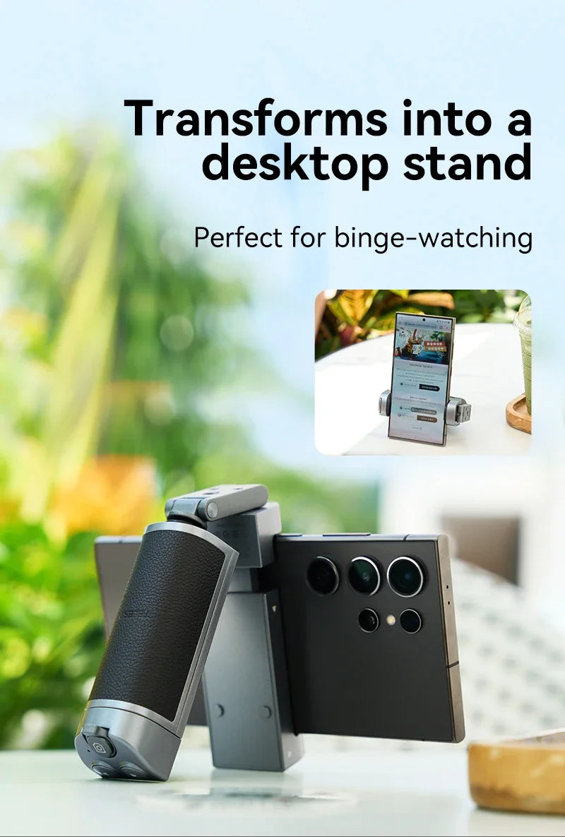 TELESIN Selfie Stick & Phone Holder – Camera Handle with Remote Adapter