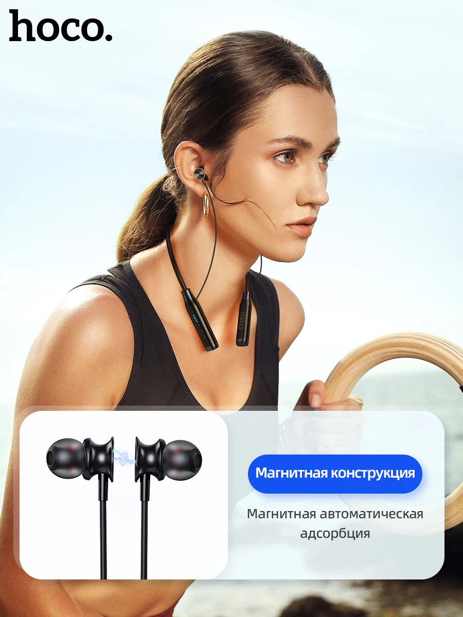 HOCO ES62 Neckband Earphones Bluetooth 5.3 Sport headsets Support TF card playback 120Hours Long battery life For Mobile Phone