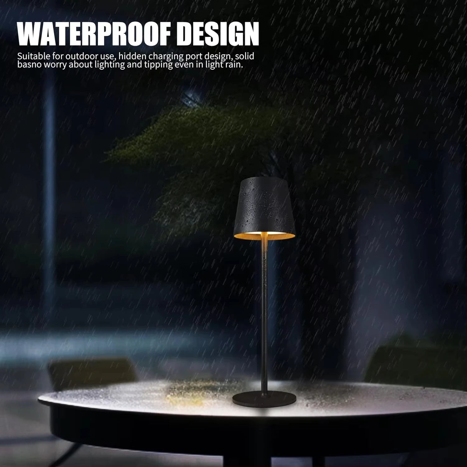 Rechargeable Desktop LED Lamp – Touch Control, Dimmable for Home & Hotel