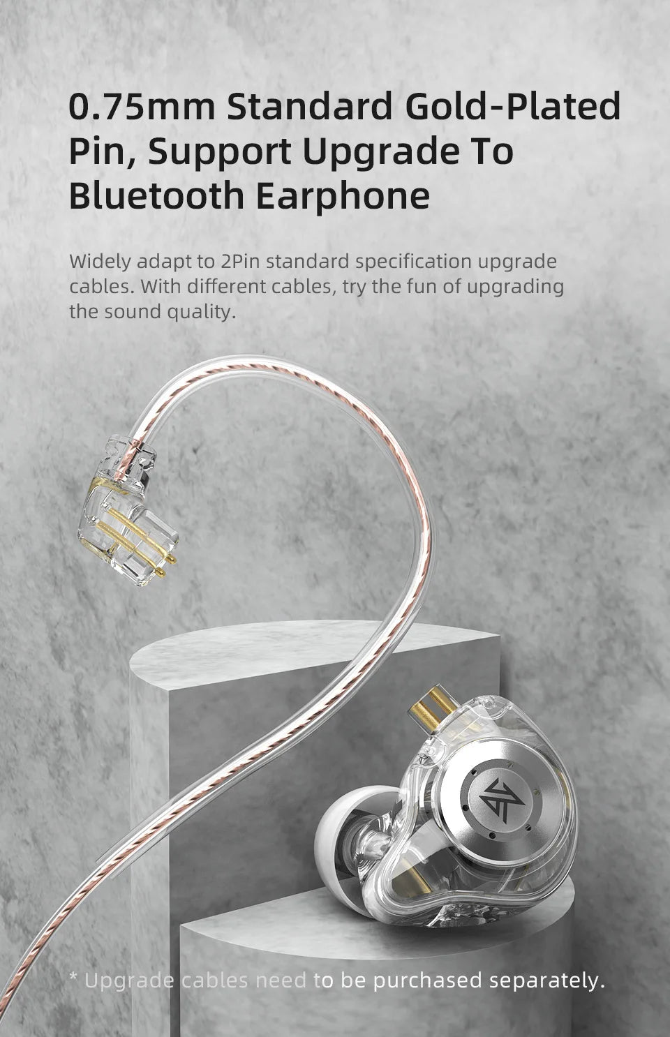 KZ EDX PRO Wired In-Ear Earphones – HiFi Bass, Dynamic Driver (3.5mm)