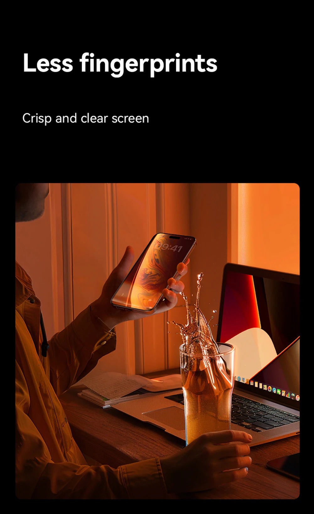 JOYROOM Full Screen Tempered Glass Protector – Fits iPhone 14-16 Series