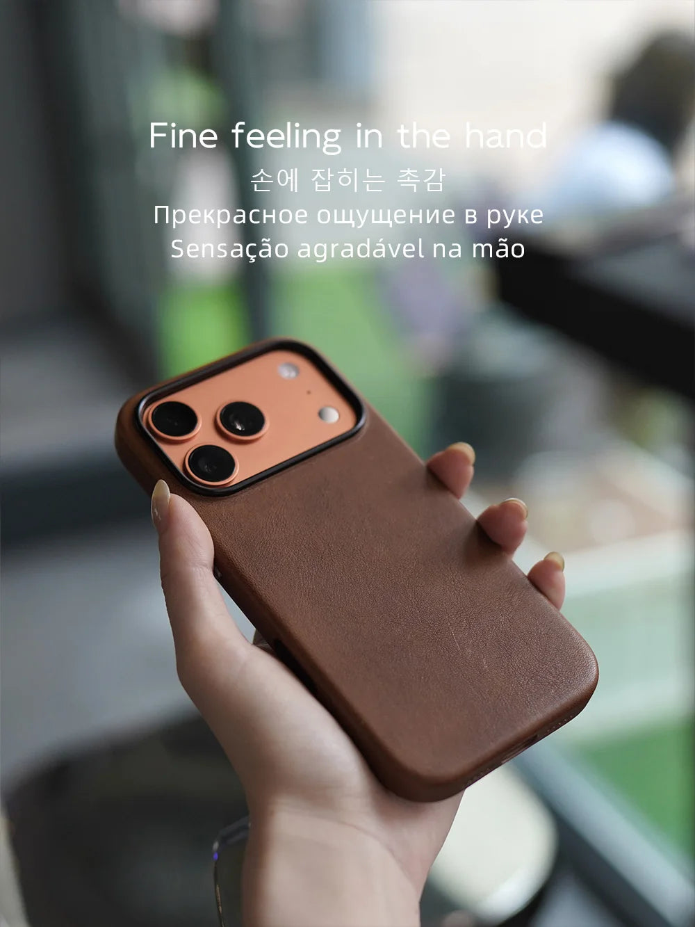 YMW Magnetic Genuine Leather MagSafe Case for iPhone 14–17 Series
