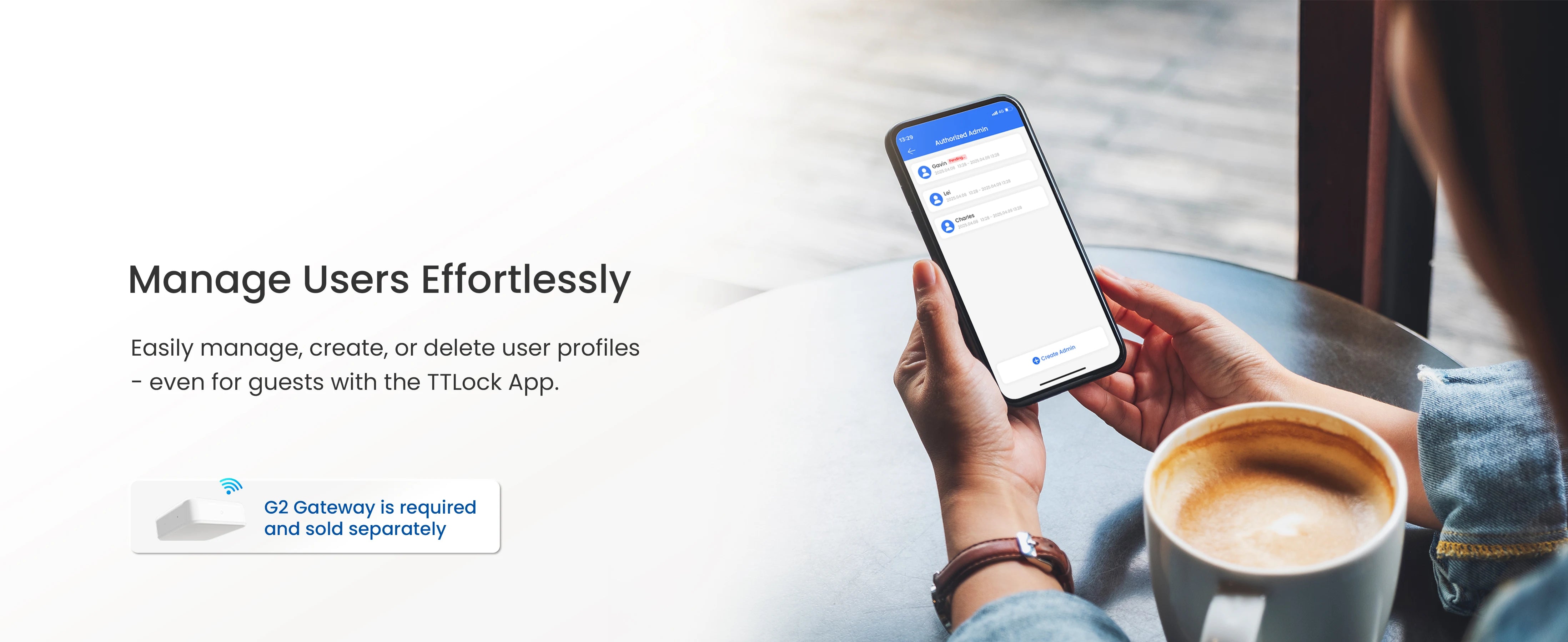DESLOC Smart Fingerprint Door Lock – App & Touchscreen Control