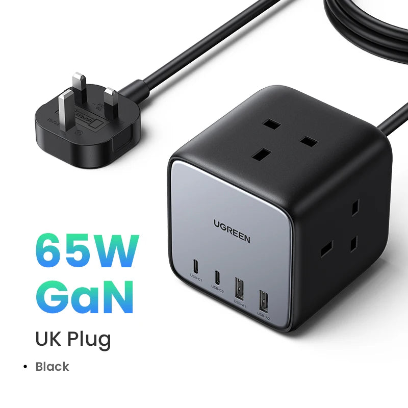 UGREEN USB-C Charging Station – 65W GaN for Laptop & Phone