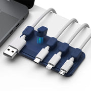 Magnetic Cable Clips – Silicone Wire Holder, 5-Pack for USB-C, Micro & Lightning