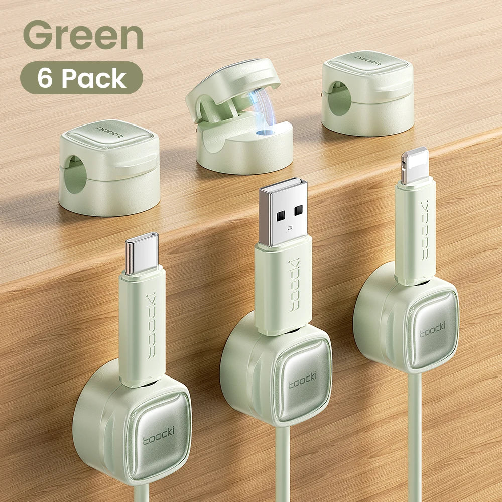 Toocki Magnetic Cable Clips – Desk Wire Management Organizer