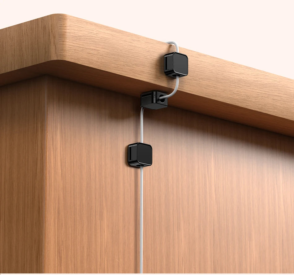 Rocoren Adjustable Cable Holder – Under Desk Wire Organizer & Protector