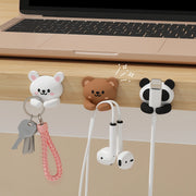 Desktop Cable Manager – Cartoon Wire Holder for Cables & Earphones
