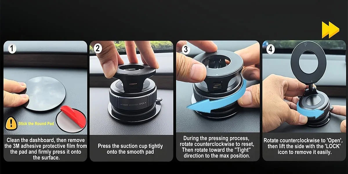 Foldable Magnetic Phone Holder – 360° Rotation