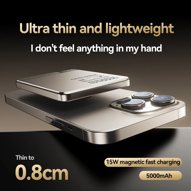 Magnetic Wireless Power Bank – Fast Charging for Magsafe iPhone