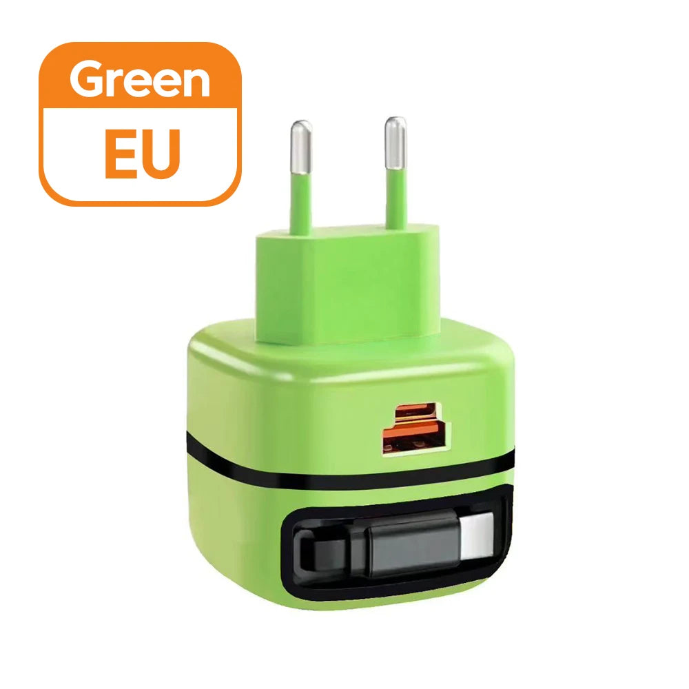 65W USB Type-C Travel Charger – Fast Charging for iPhone, Samsung & Laptops