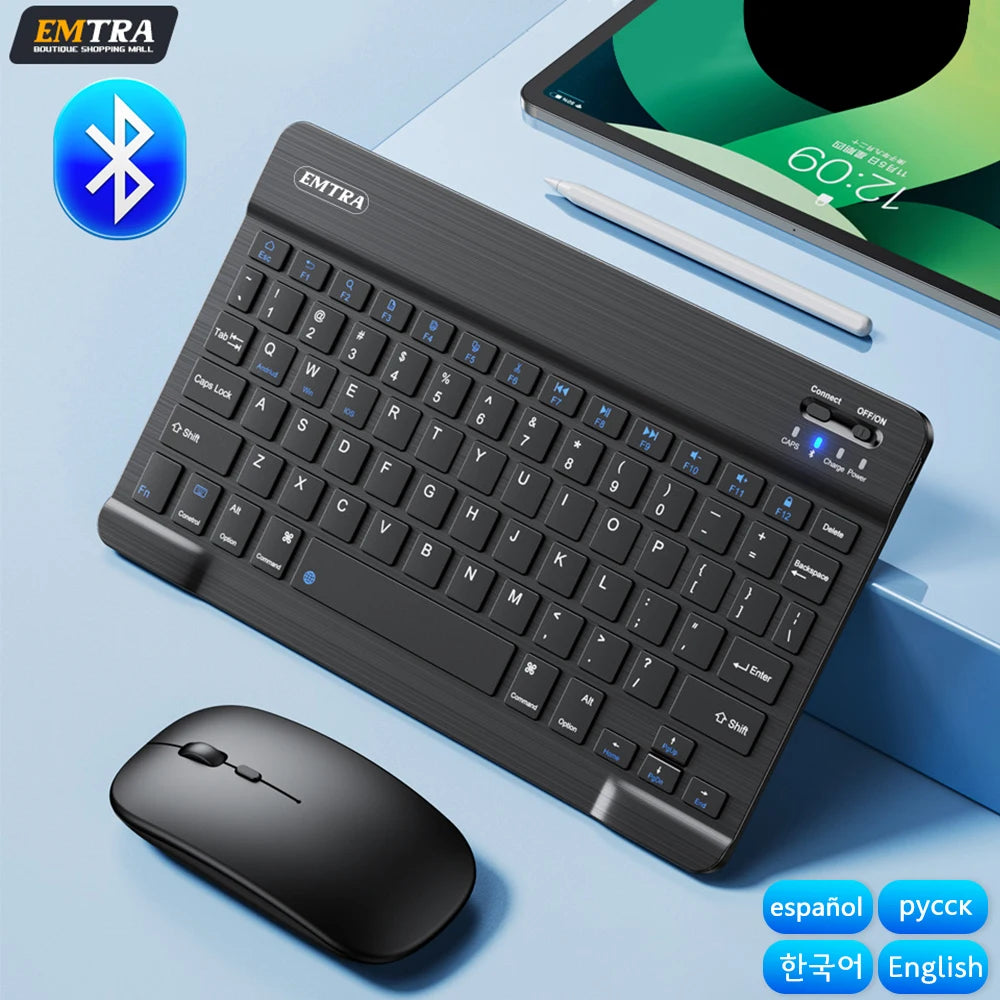 Wireless Keyboard Mouse Combo – iPad, Android, Windows Tablet, Multi-Language