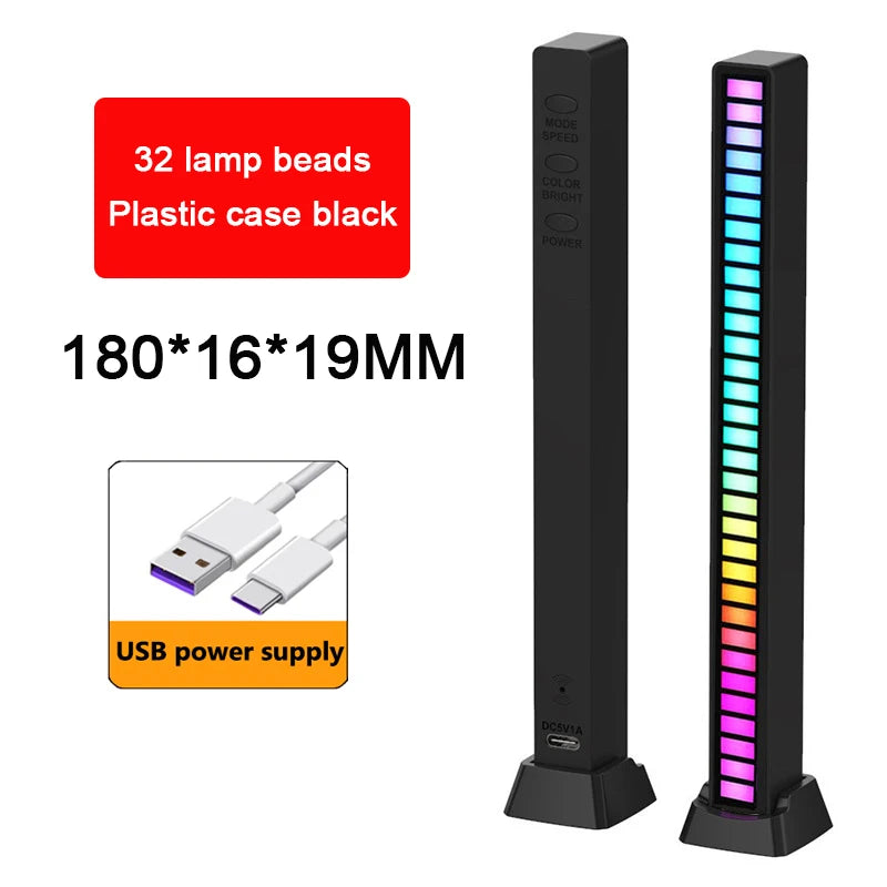 RGB LED Strip Desktop Light with Sound Control