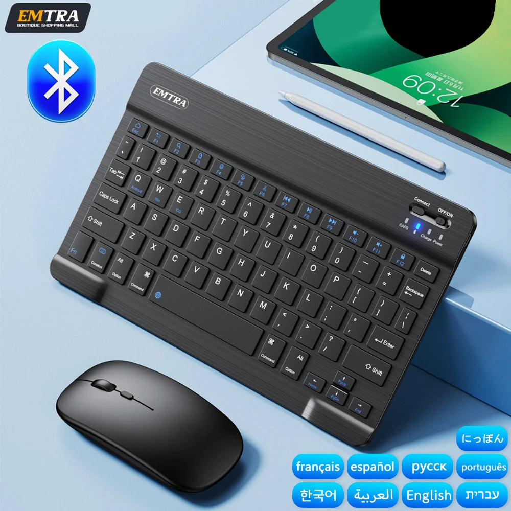 Wireless Keyboard Mouse Combo – iPad, Android, Windows Tablet, Multi-Language
