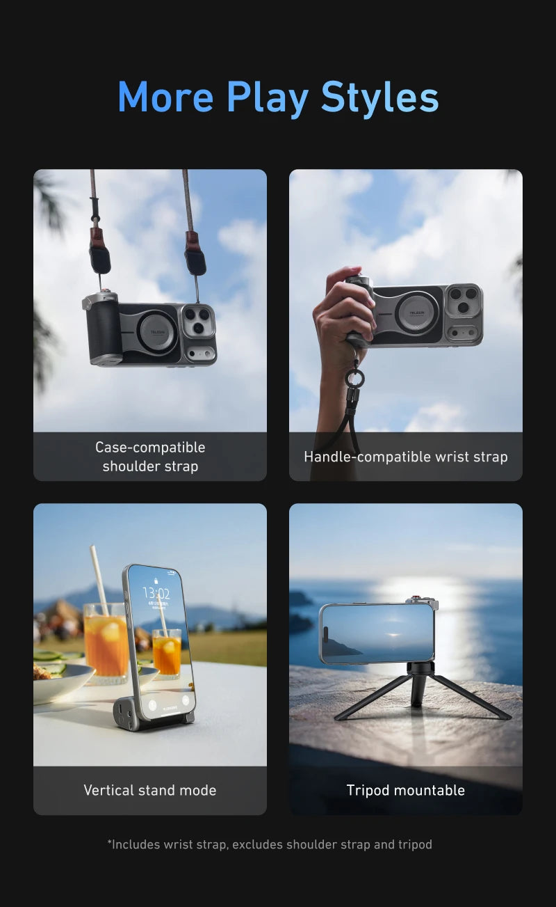 Magnetic Master Grip for iPhone 17 Pro – TELESIN Phone Camera Handle Kit