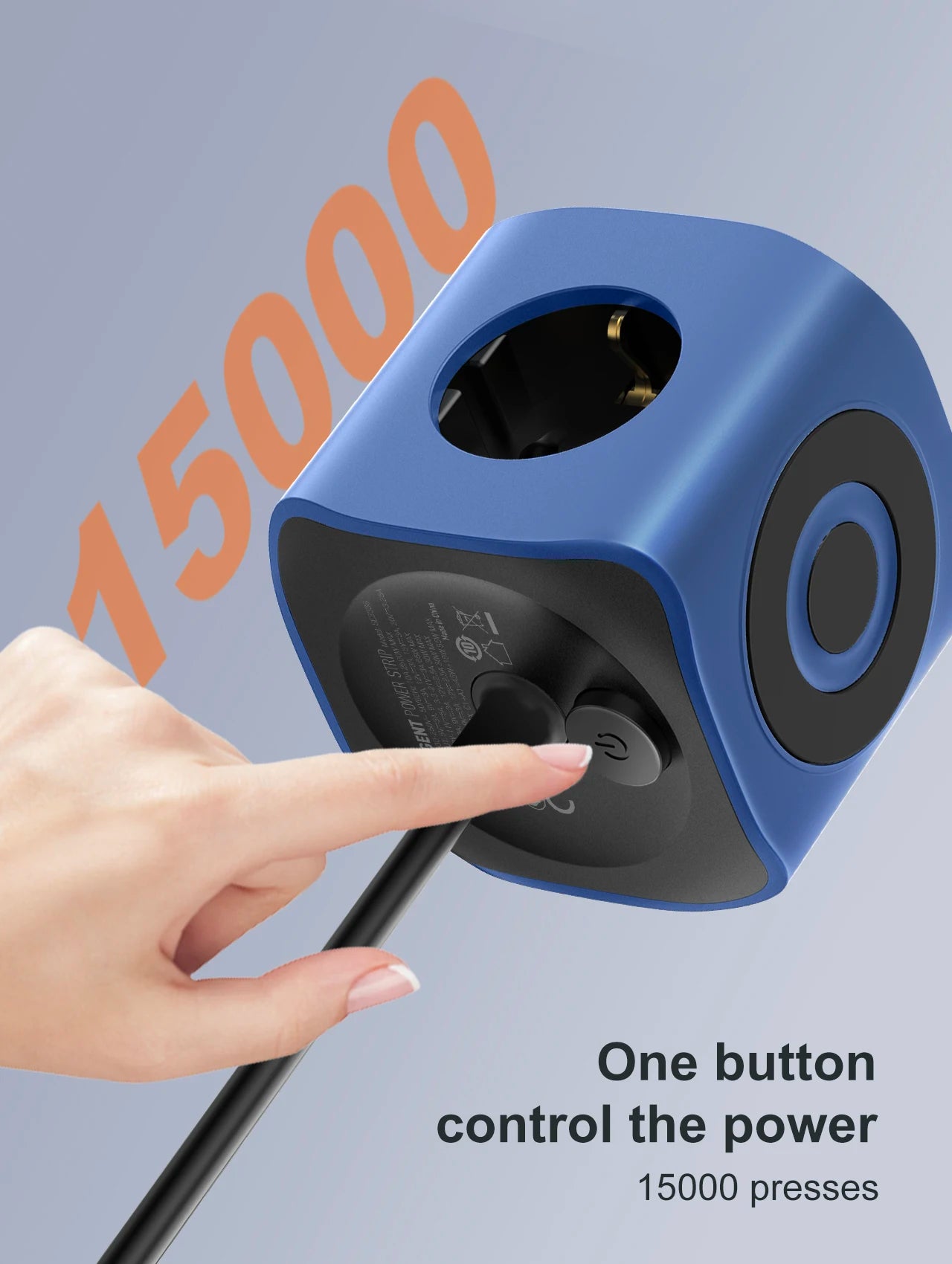 LDNIO 65W Power Cube Charging Station – 3 AC Outlets, USB-C Fast Charging & 2M Extension Cord