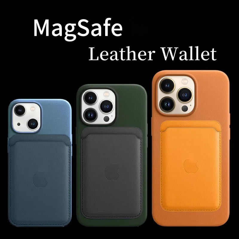 MagSafe Magnetic Leather Wallet Case for iPhone 17 Pro Max / 16 / 15 – Card Holder Cover