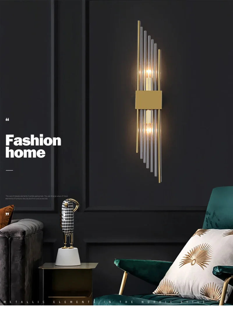 Luxury LED Gold Wall Sconce – Indoor Designer Lighting