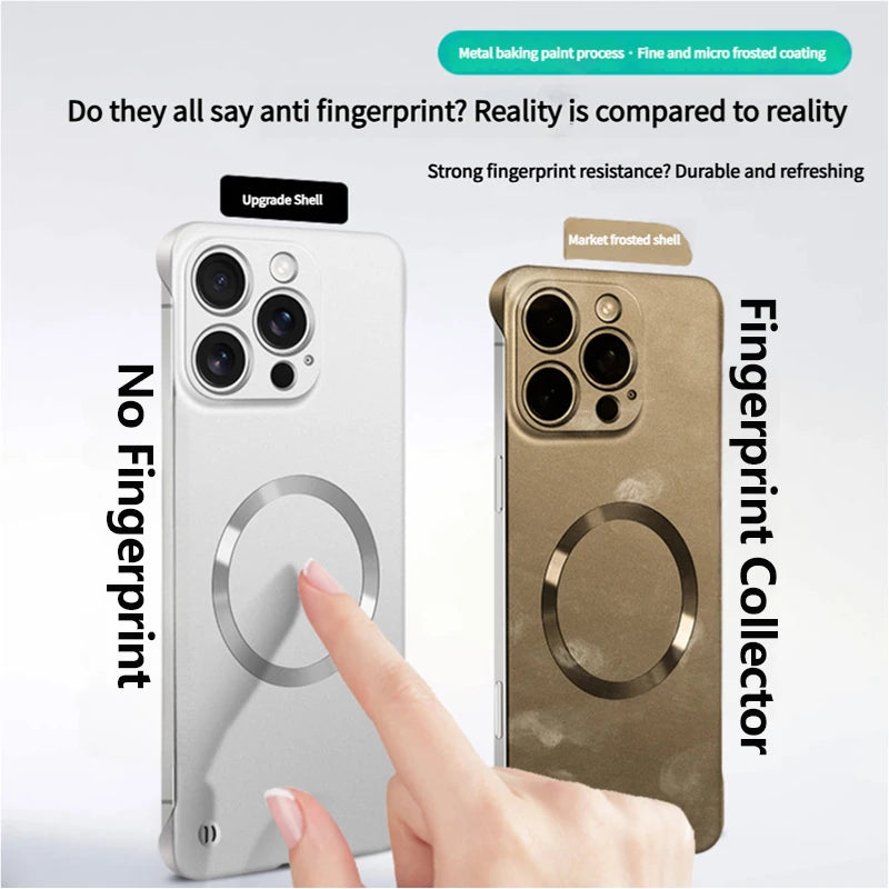 Ultra Slim Metallic Magsafe iPhone Case – Cooling Hard Cover