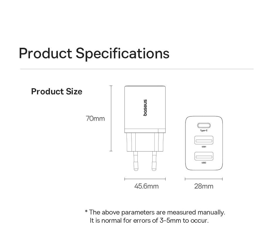 Baseus 30W USB-C Fast Charger – PD3.0
