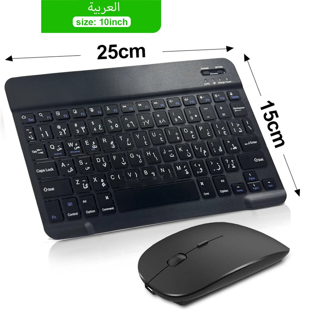 Wireless Keyboard Mouse Combo – iPad, Android, Windows Tablet, Multi-Language