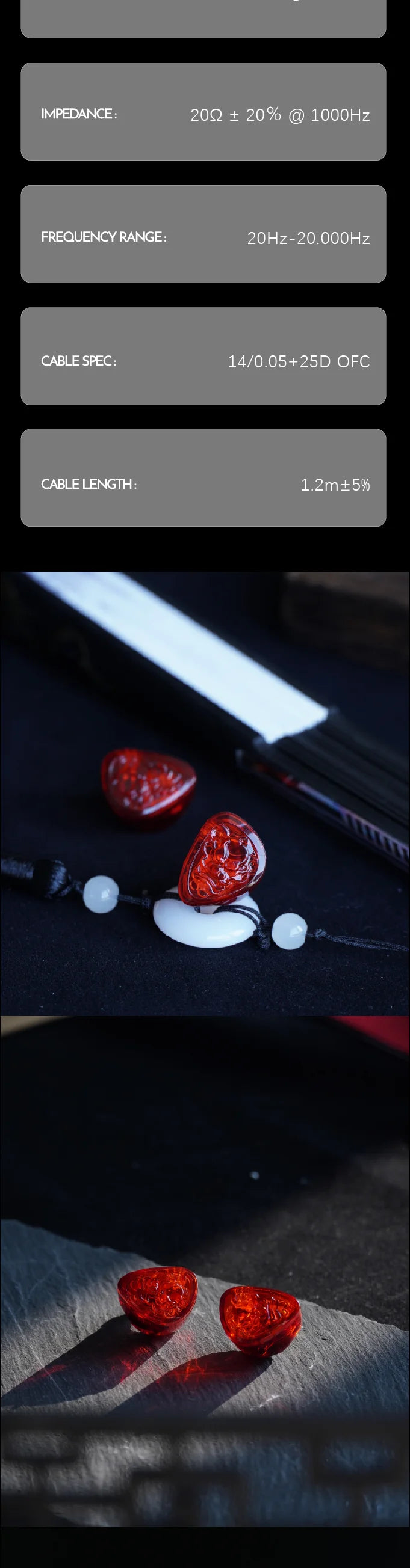 TANGZU WanerSG II Red Lion Single Dynamic Driver In-Ear Monitors with Ergonnmic & Safe Earmold Design