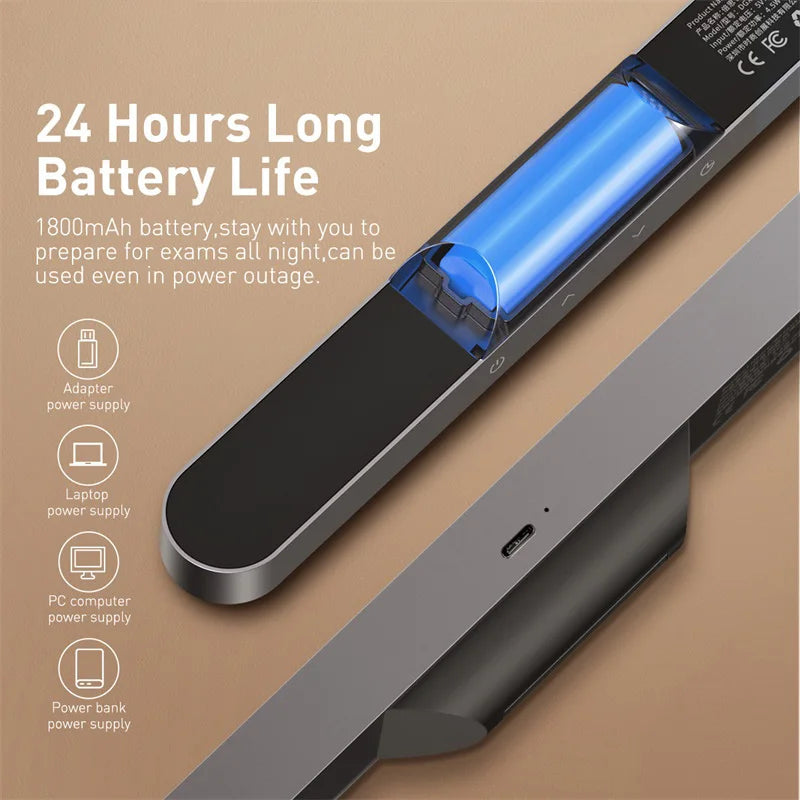 Baseus Magnetic LED Desk Lamp – Rechargeable & Dimmable Light for Modern Workspaces