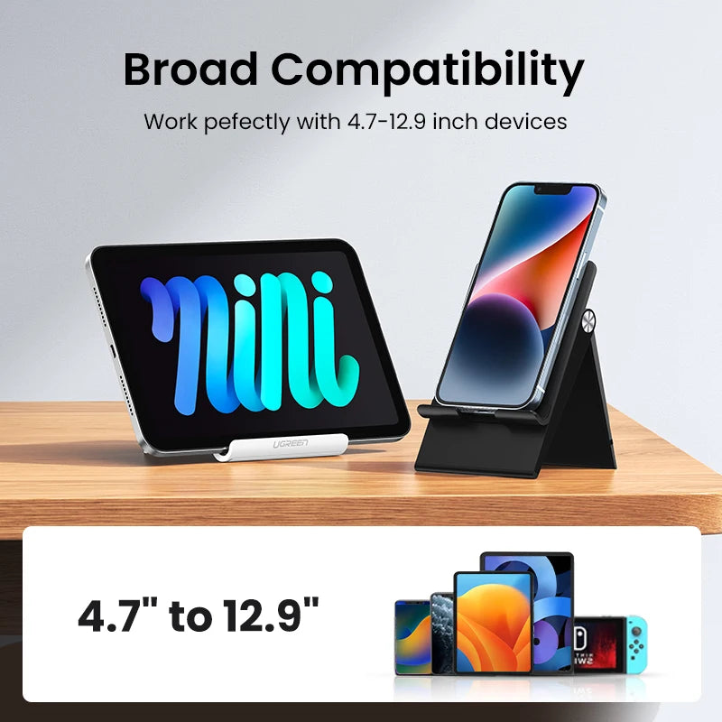 UGREEN Foldable Phone Stand – Desk Holder for iPhone & Mobile Devices