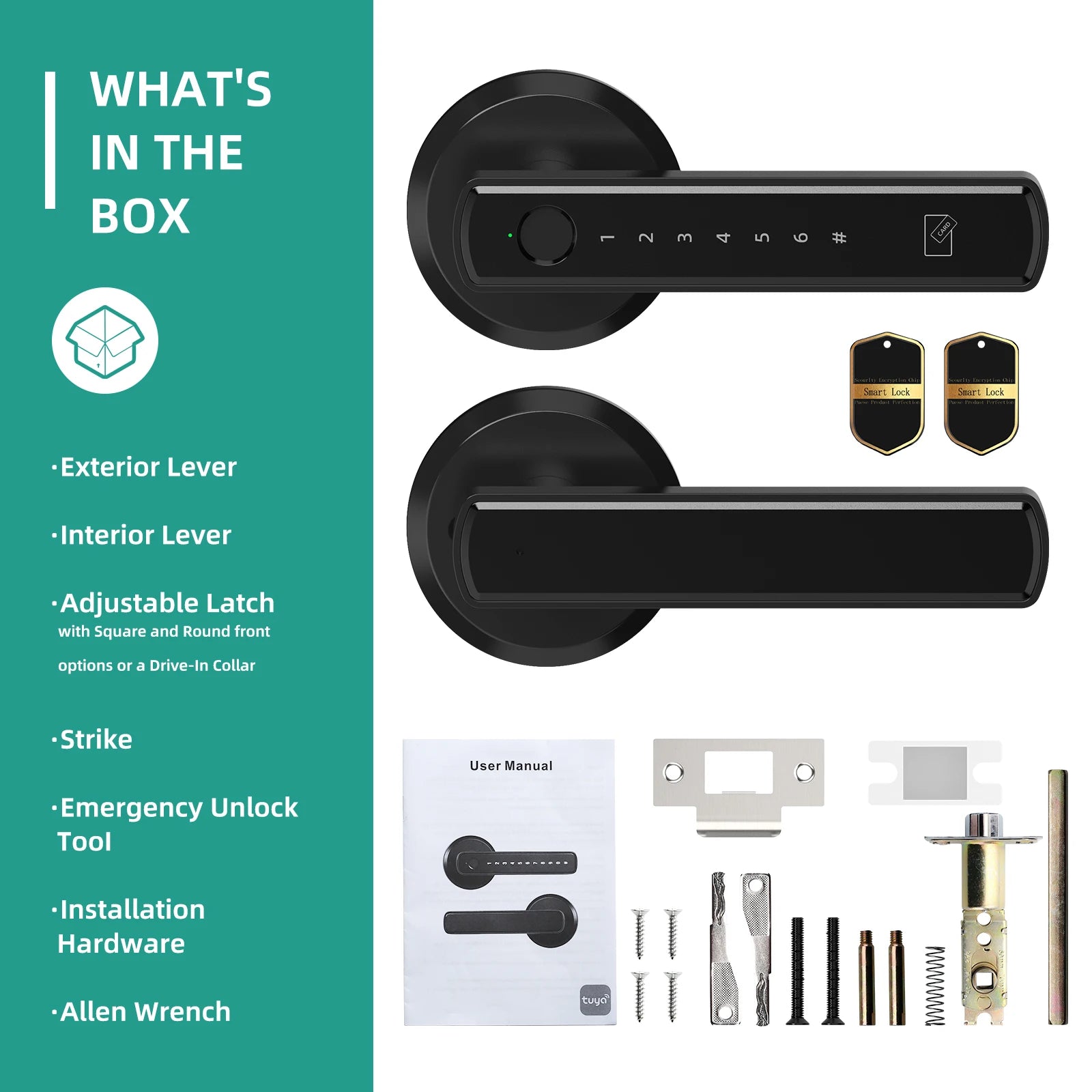 Viladepot Smart Fingerprint Door Lock – App & Touchscreen Control