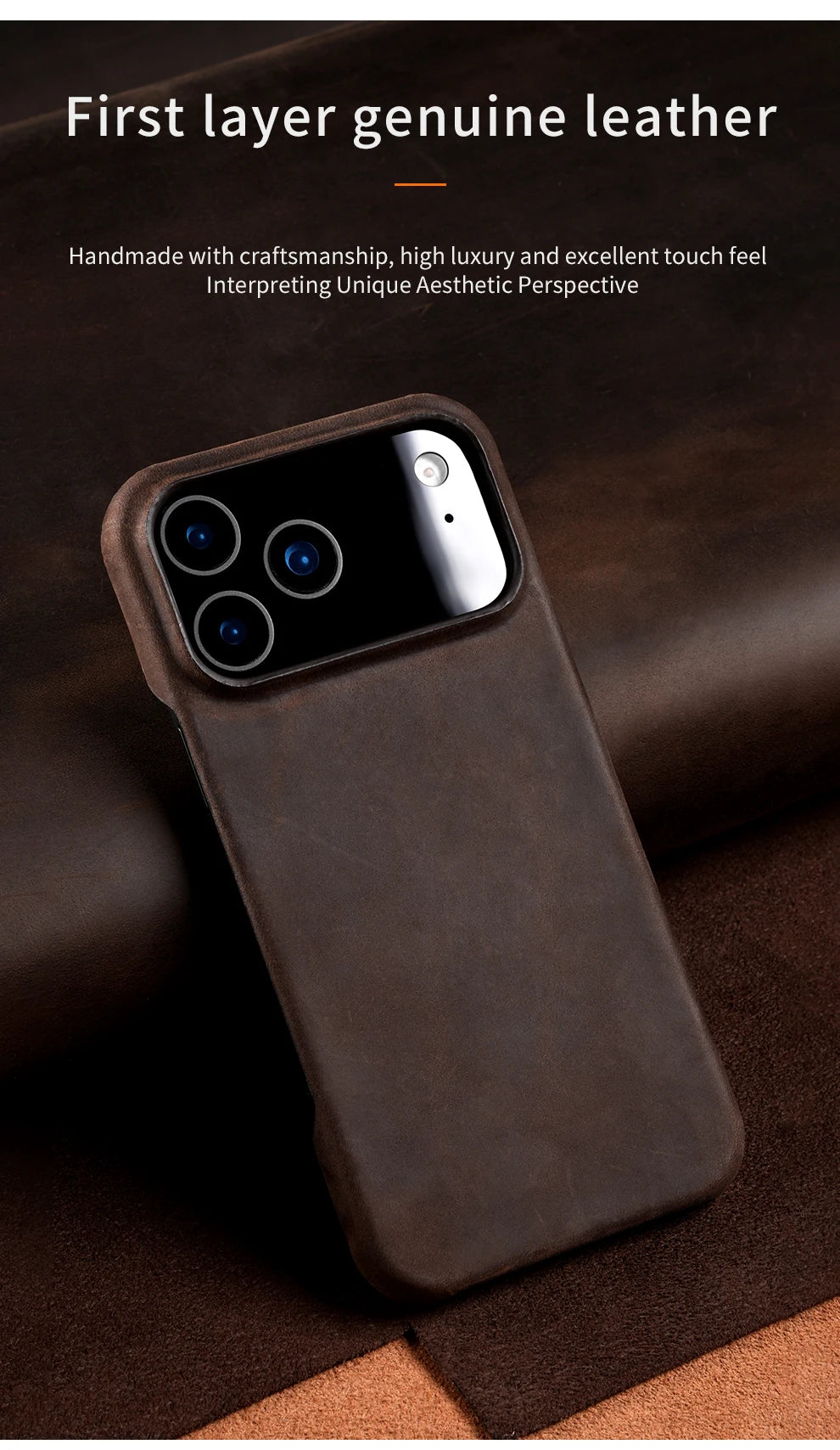 Retro Genuine Pull-Up Leather Magnetic Case – iPhone 15–17 Series