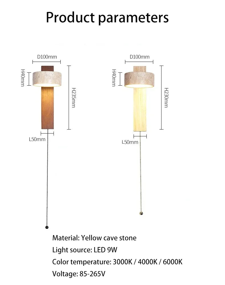Bedside Wall Lamp – Pull Switch, Soft Down Lighting