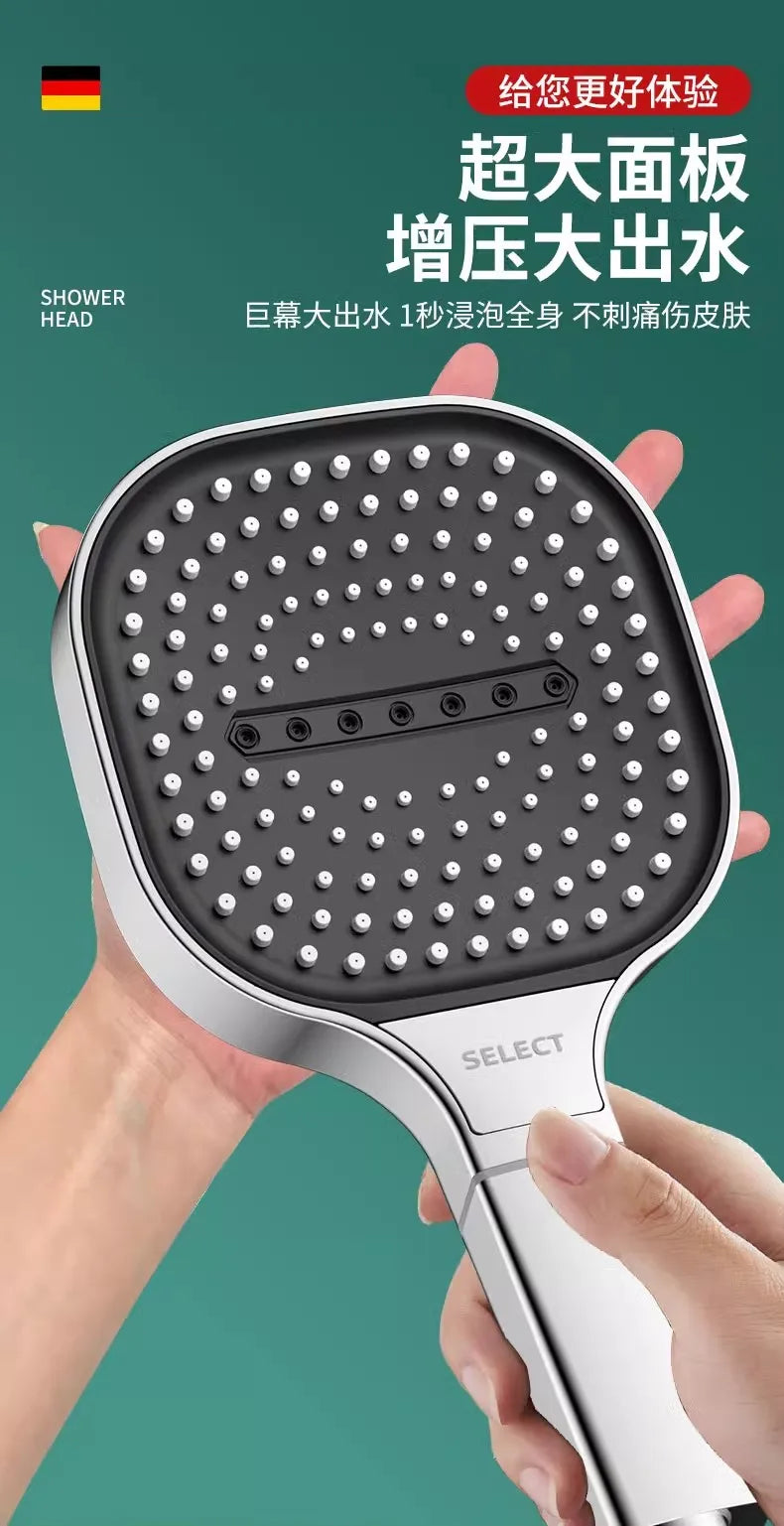 High Pressure Shower Head 13CM – 3 Modes, Massage Water Flow with Filter
