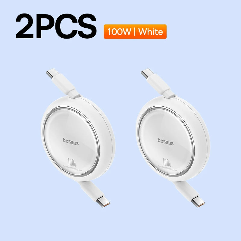 Baseus 100W Retractable USB-C Cable – Fast Charging