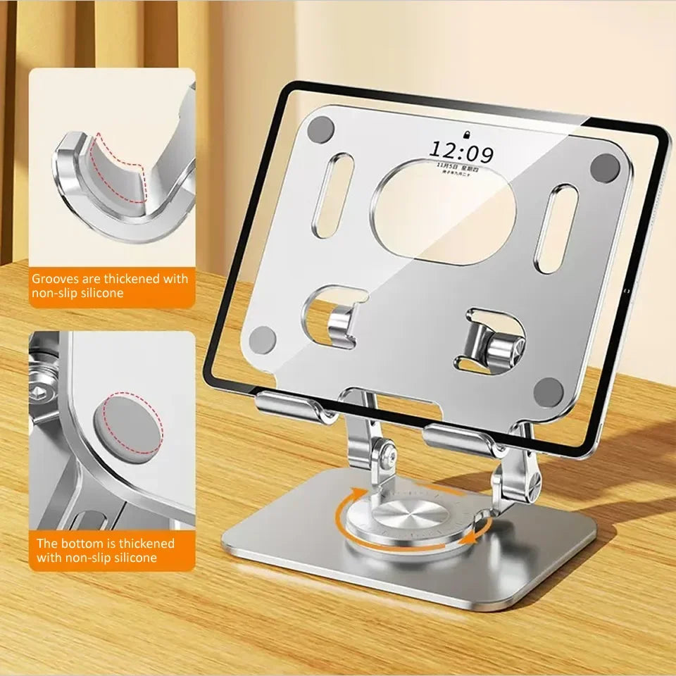 360° Tablet Stand – Adjustable Foldable iPad Holder