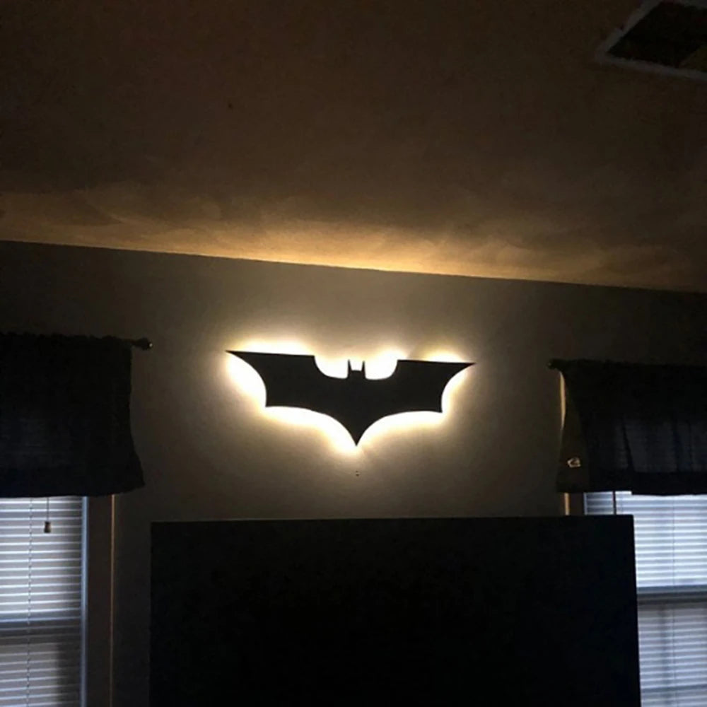 3D Bat Wall Lamp – RGB LED, Remote Control