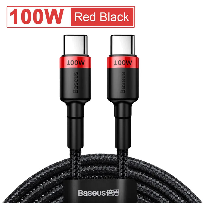 Baseus 100W USB-C Fast Charging Cable – MacBook & iPhone